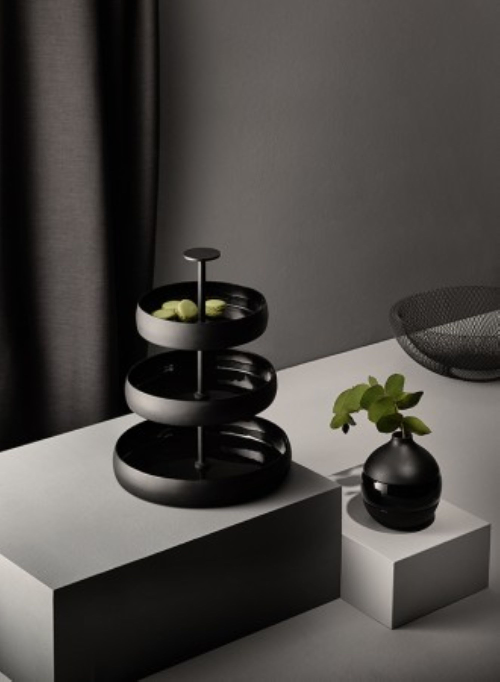 Negretto Etagère schwarz 3-stufig Negretto Etagère schwarz 3-stufig