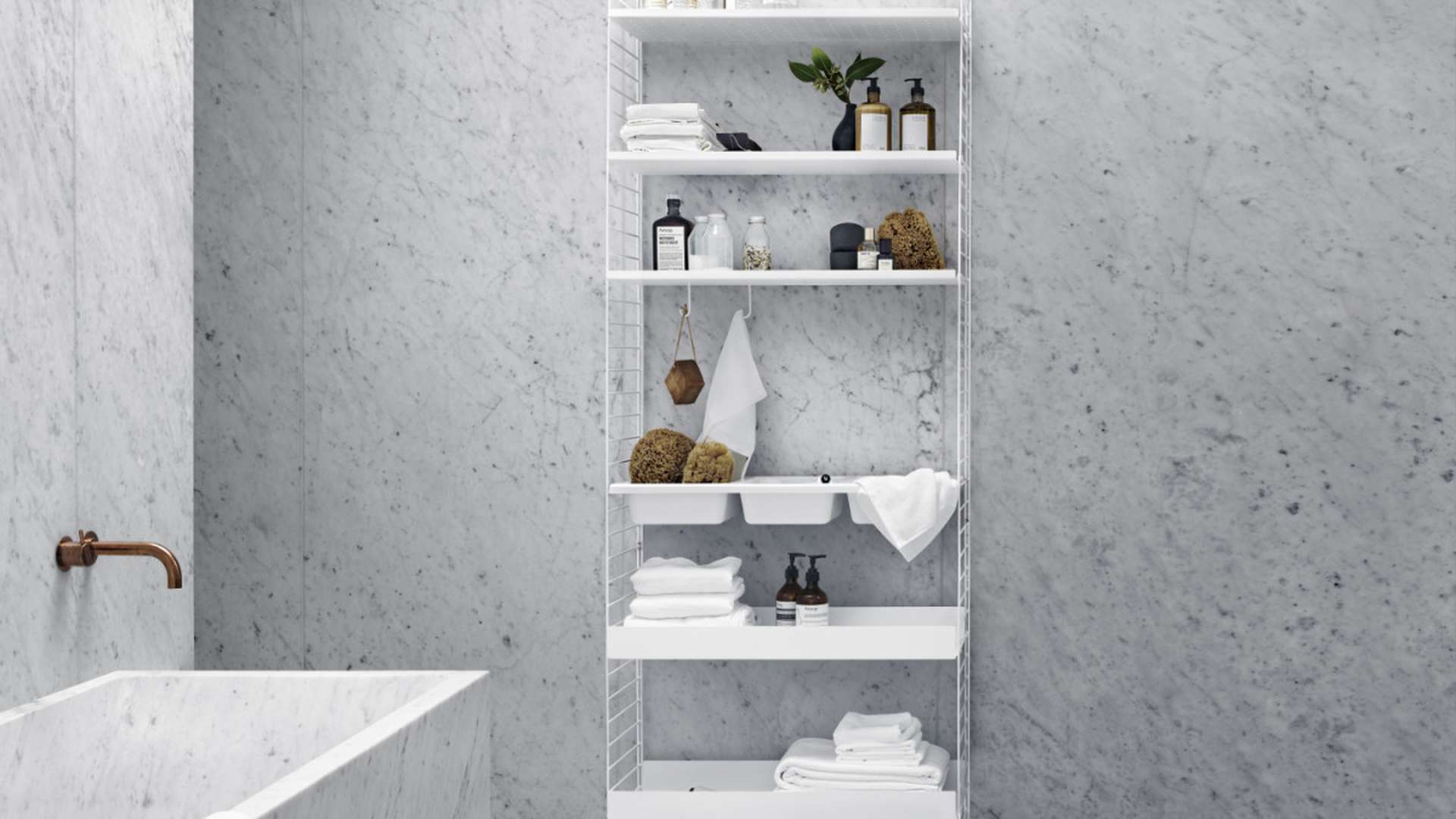 String System Aufbewahrungseinsatz Bowl Shelf Filz Hellgrau