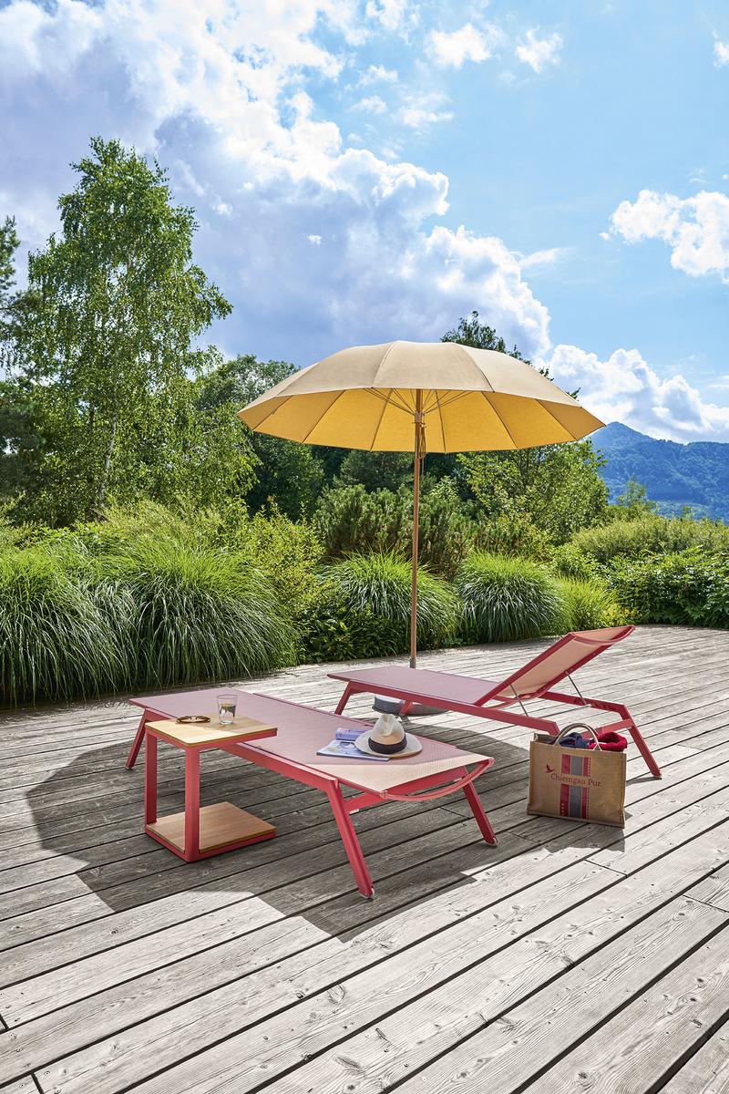 Sonnenschirm mit Knickmechanismus Ø 240 cm, Farbe Natur Sonnenschirm mit Knickmechanismus Ø 240 cm, Farbe Natur