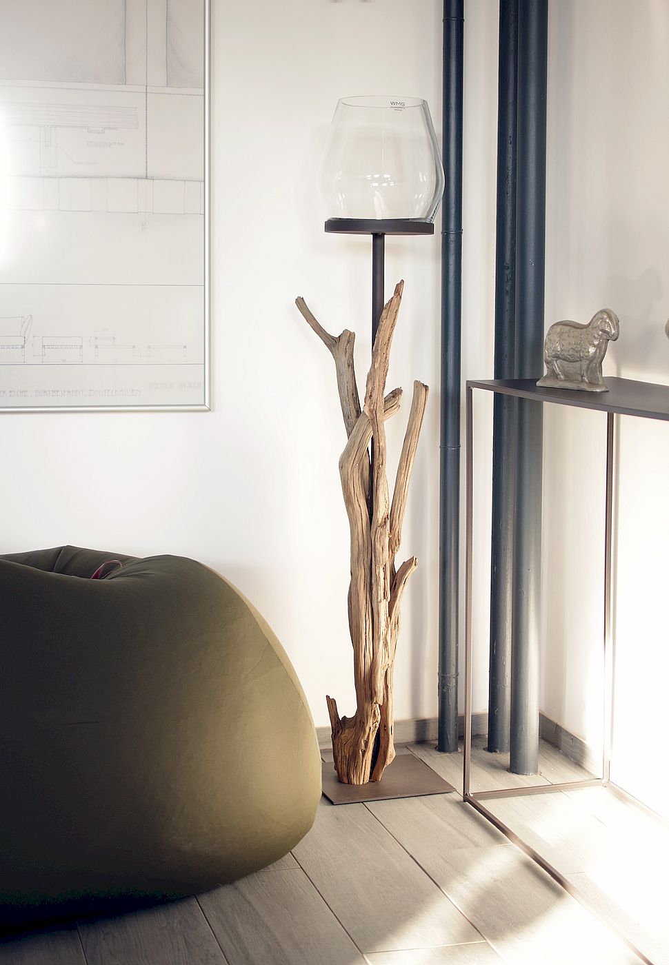 Treibholzwindlicht Raisa aus Teak 30 cm Treibholzwindlicht Raisa aus Teak 30 cm