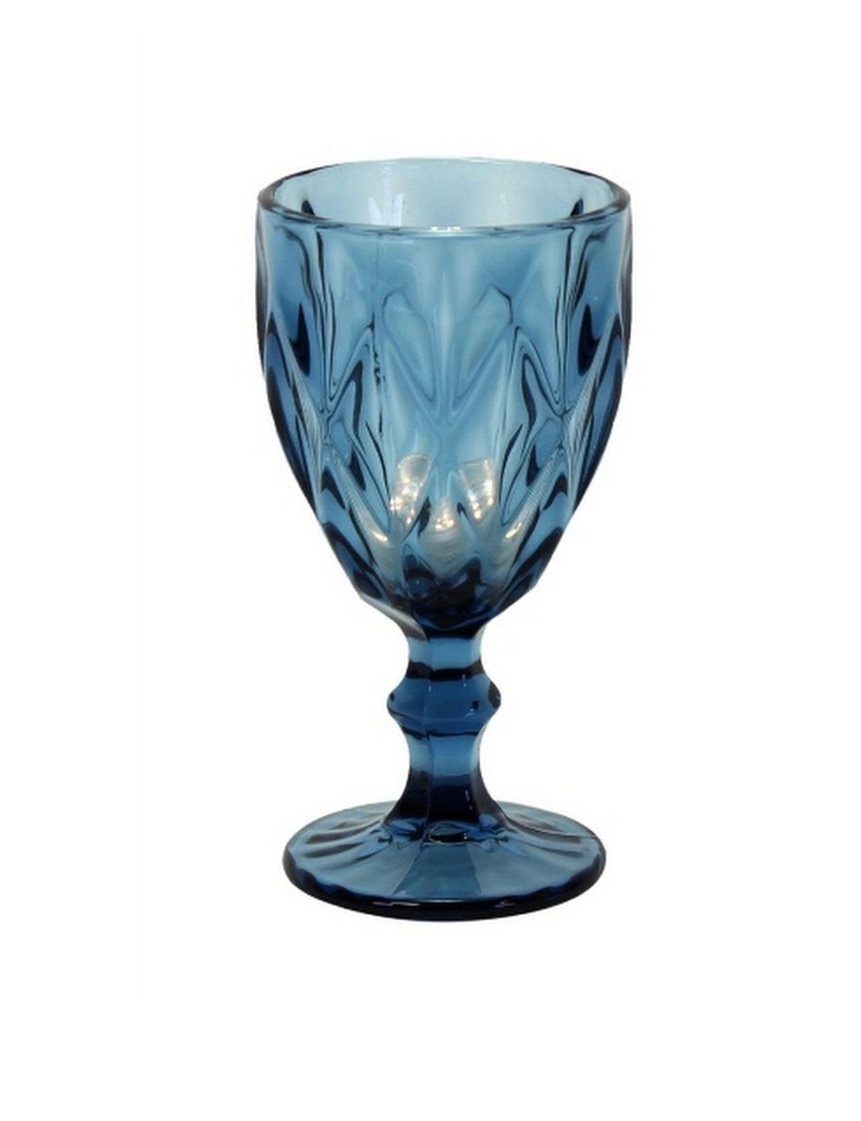 Weinkelch, Glas blau Weinkelch, Glas blau