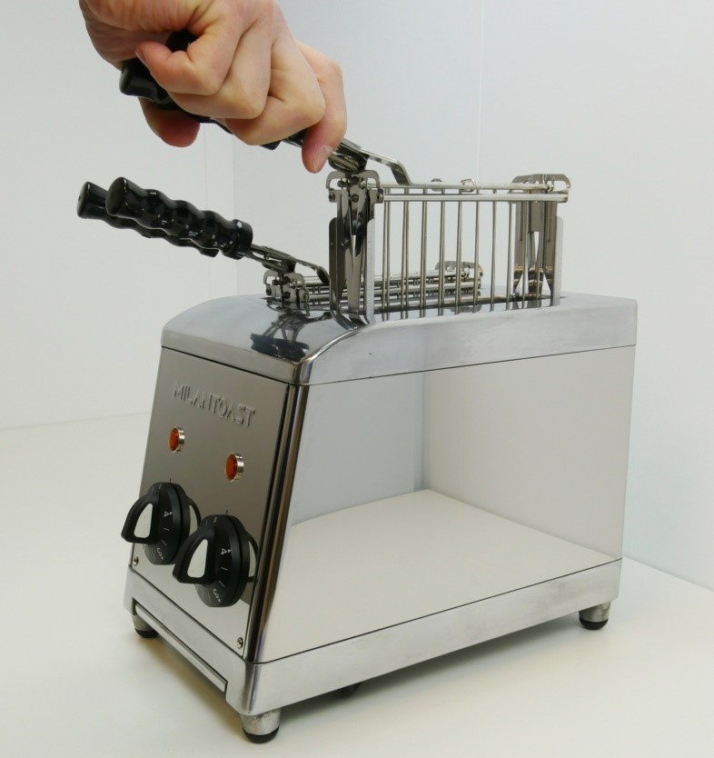 Sandwichtoaster mit Zangen Schwarz