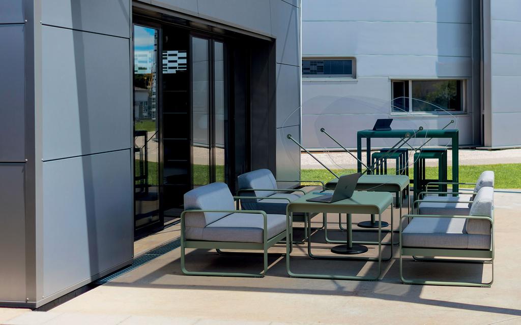 Bellevie halbhoher Lounge-Tisch Latte Beige 140 x 80 cm Bellevie halbhoher Lounge-Tisch Latte Beige 74 x 80 cm