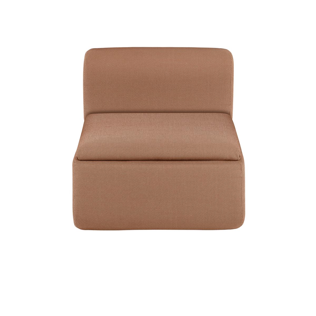 GROVA Outdoor Lounge 1-Sitzer Modul Amber Brown Ohne Bodenplatte und Füßen