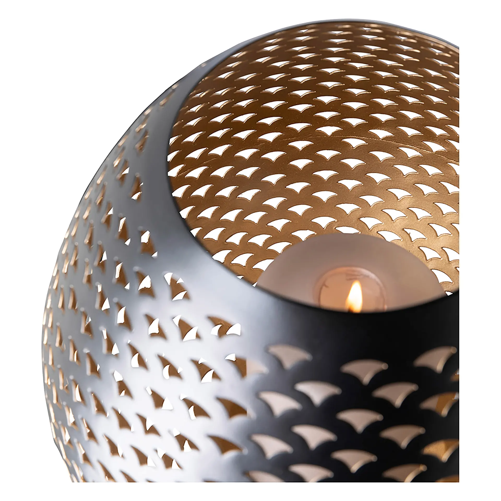 PALERA elegantes Windlicht aus Metall