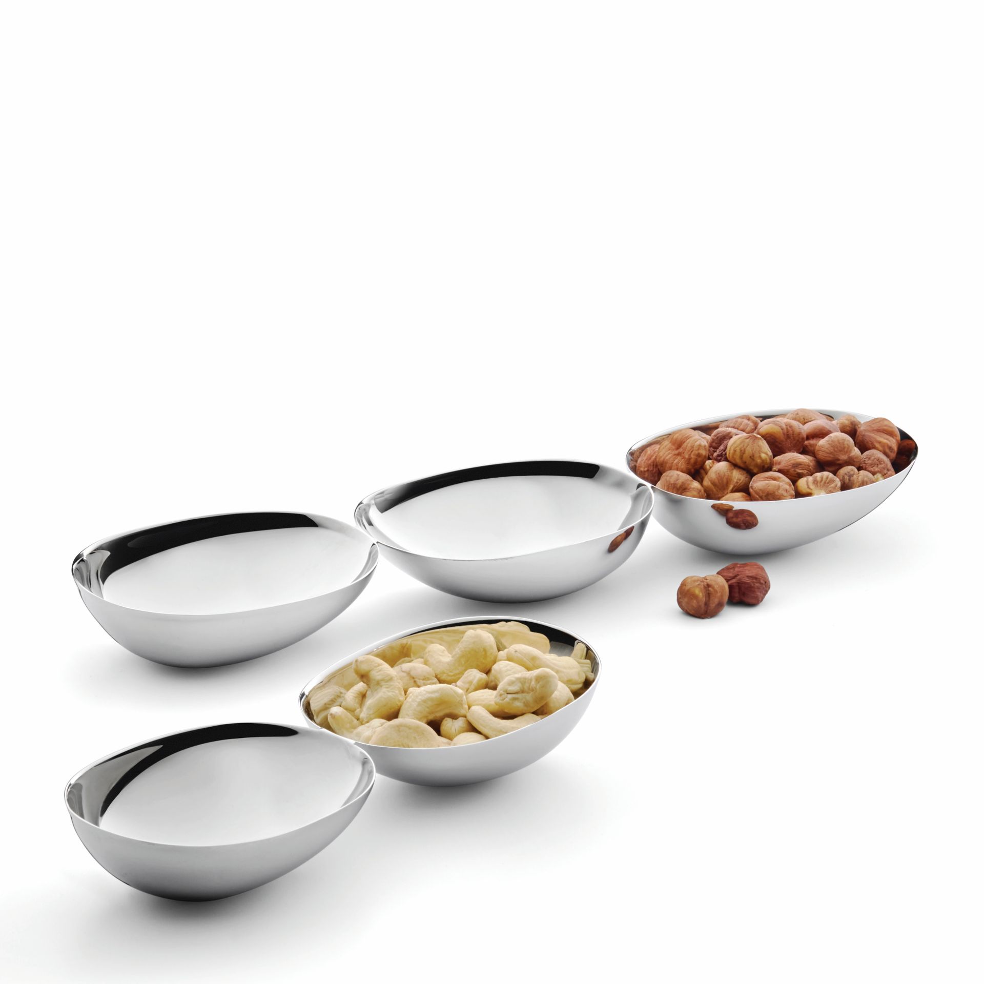 PEBBLES Snackschalen - Set aus Edelstahl PEBBLES Snackschalen - Set aus Edelstahl