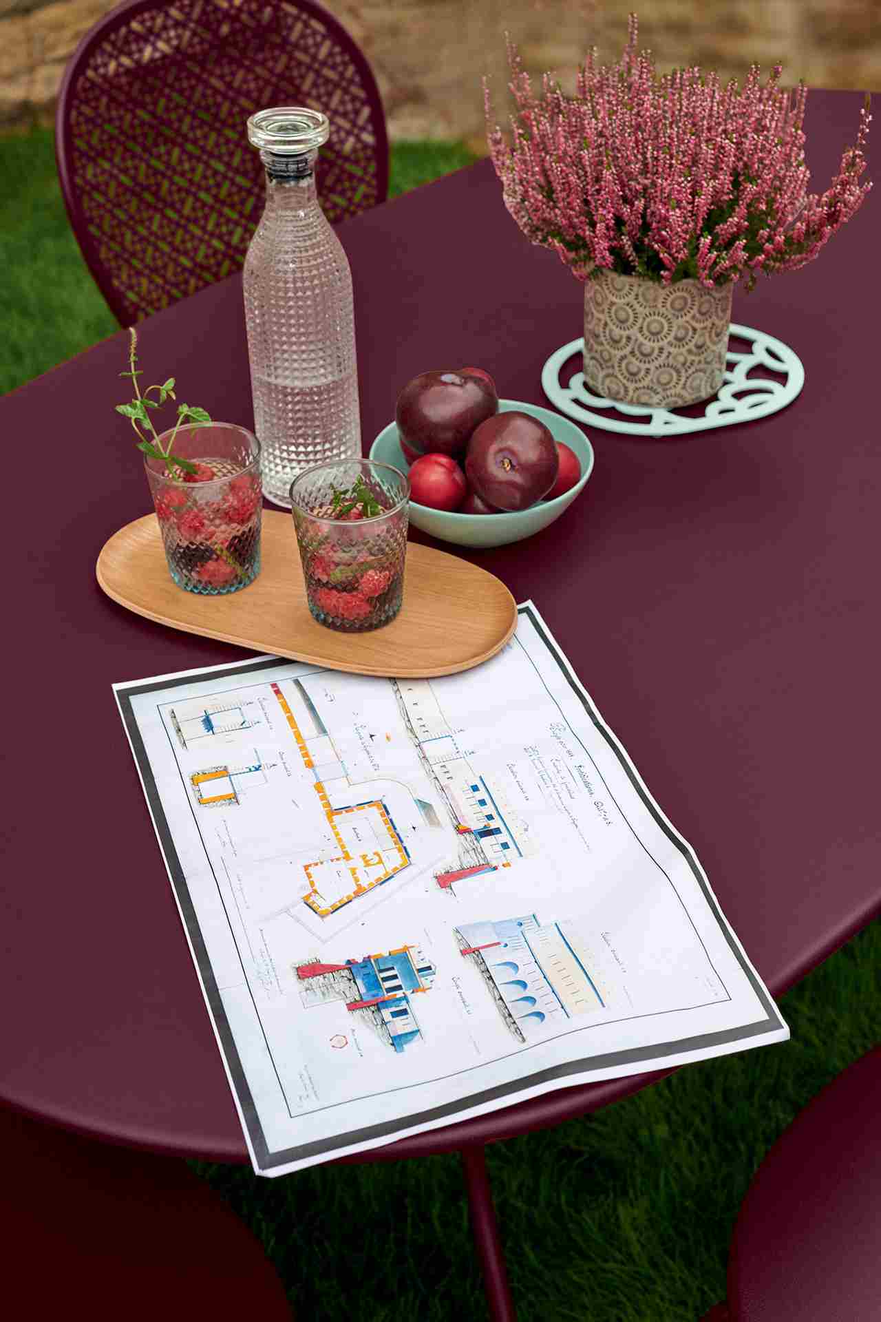 Opéra+ Ovaler Tisch 160 x 90 cm Outdoor Latte beige