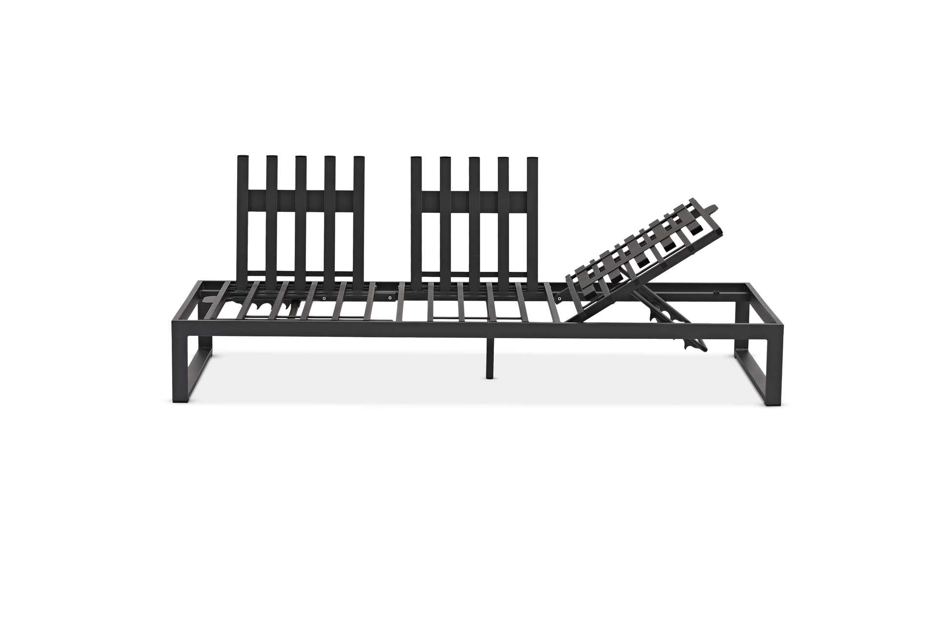 Nest 3-Sitzer Sofa für Outdoor verstellbar Kohle