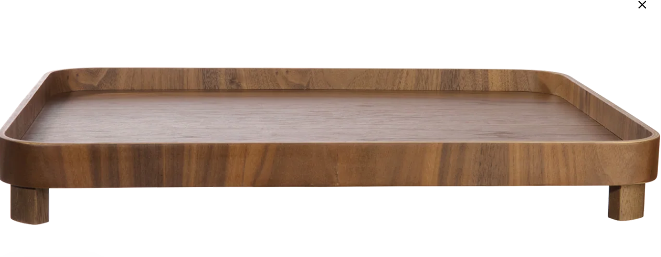 Tablett mit Erhöhung – Walnussholz, 45,5 x 36 cm, braun matt Tablett mit Erhöhung – Walnussholz, 45,5 x 36 cm, braun matt