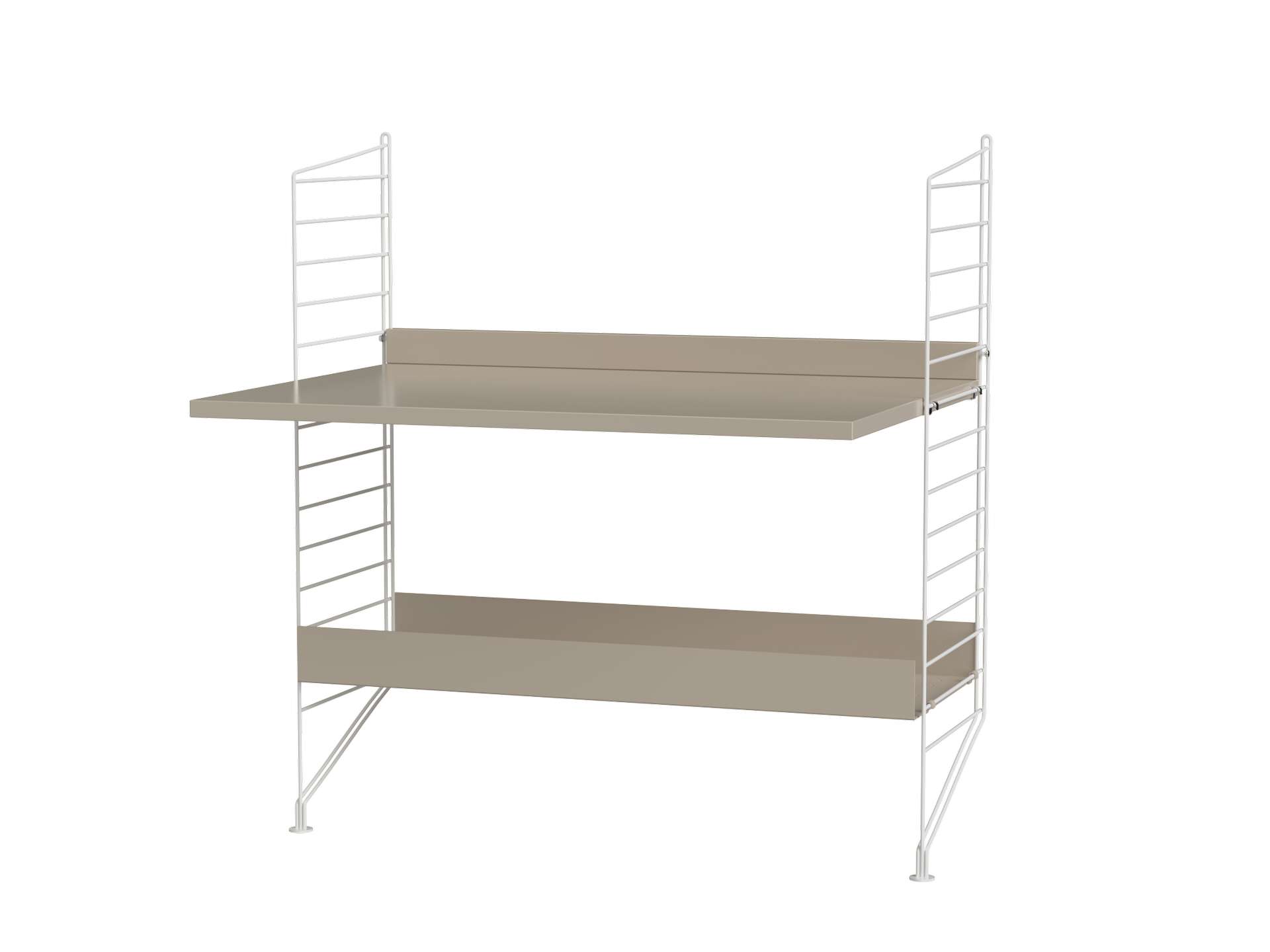 Kinderschreibtisch höhenverstellbar Weiß Beige