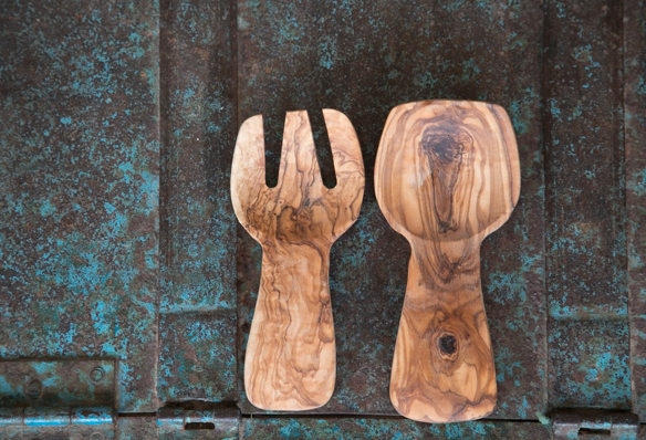 Olivenholz Salatbesteck Provence Mini, 18cm Olivenholz Salatbesteck Provence Mini, 18cm