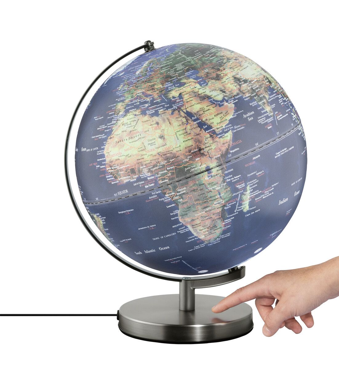 Globus mit 30 cm Durchmesser "STELLAR LIGHT TOUCH" grün/blau Globus mit 30 cm Durchmesser "STELLAR LIGHT TOUCH" grün/blau