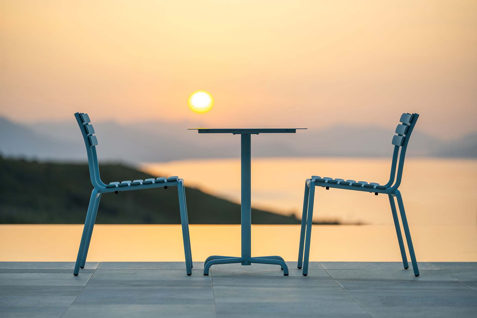 Pico Cafe-Tisch Outdoor Pico Cafe-Tisch Outdoor Quadratisch Zitronengelb Quadratisch 70 x 70 cm