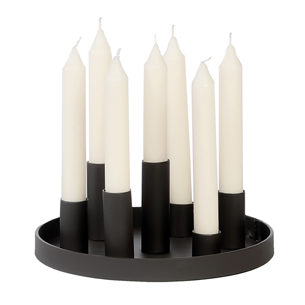 Kerzenteller Rose – eleganter Kerzenhalter aus Eisen für Stabkerzen Kerzenteller Rose – eleganter Kerzenhalter aus Eisen für Stabkerzen