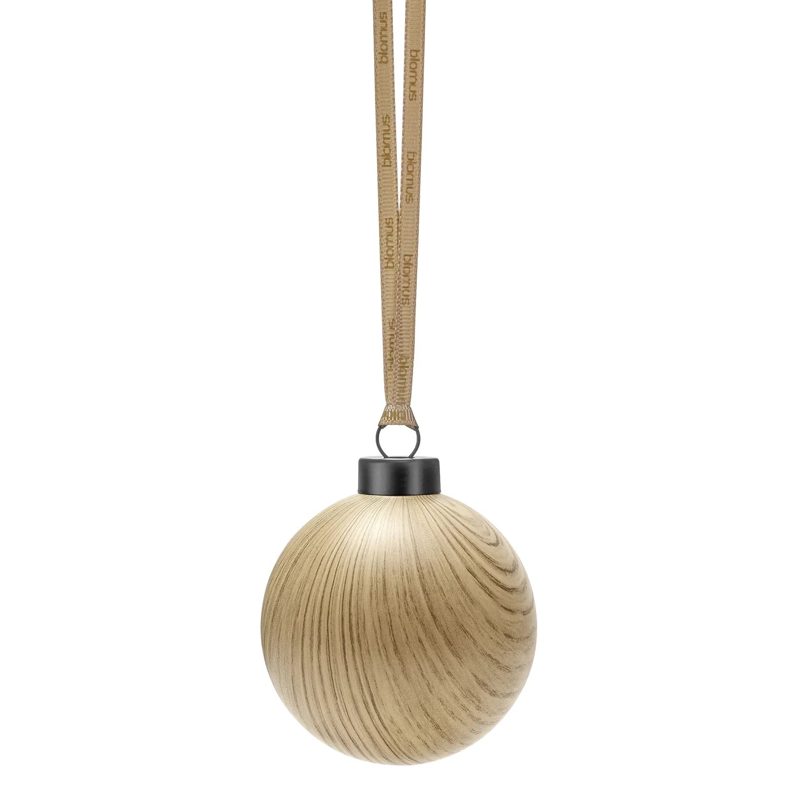 4er Set Weihnachtsschmuck -KISEKY natürliche Eiche kugel.jpg KISEKY Christbaumkugel aus Glas 4er Set – Eiche-Optik