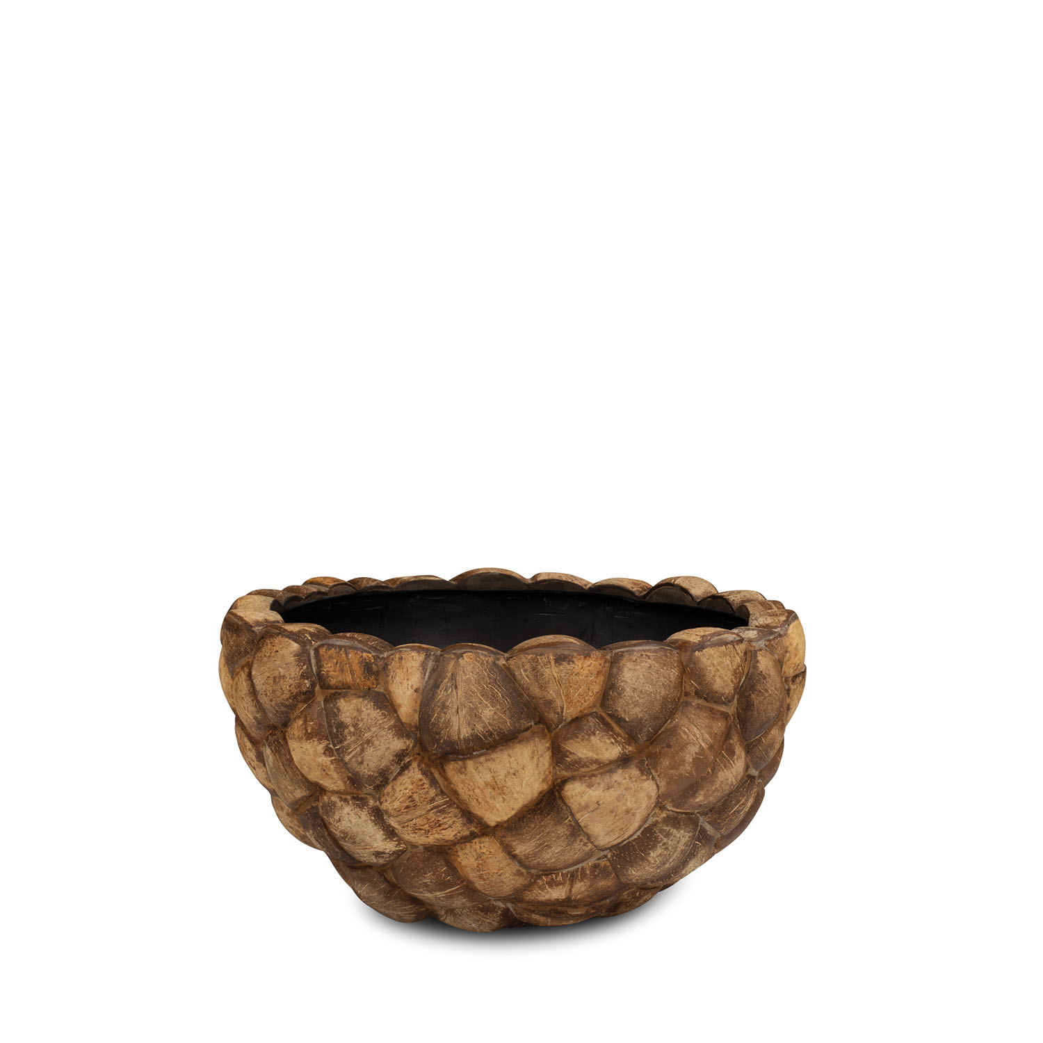 Coconut braunes Pflanzgefäß Ø 43 cm, Höhe 22 cm Coconut braunes Pflanzgefäß Ø 43 cm, Höhe 22 cm