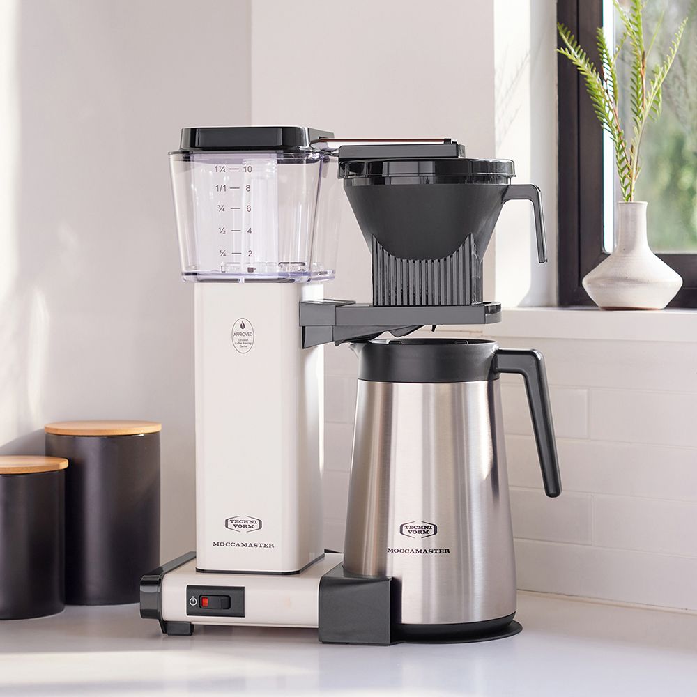KBGT Kaffeemaschine mit Thermoskanne – Filterkaffeemaschine mit perfekter Brühtemperatur, Off White