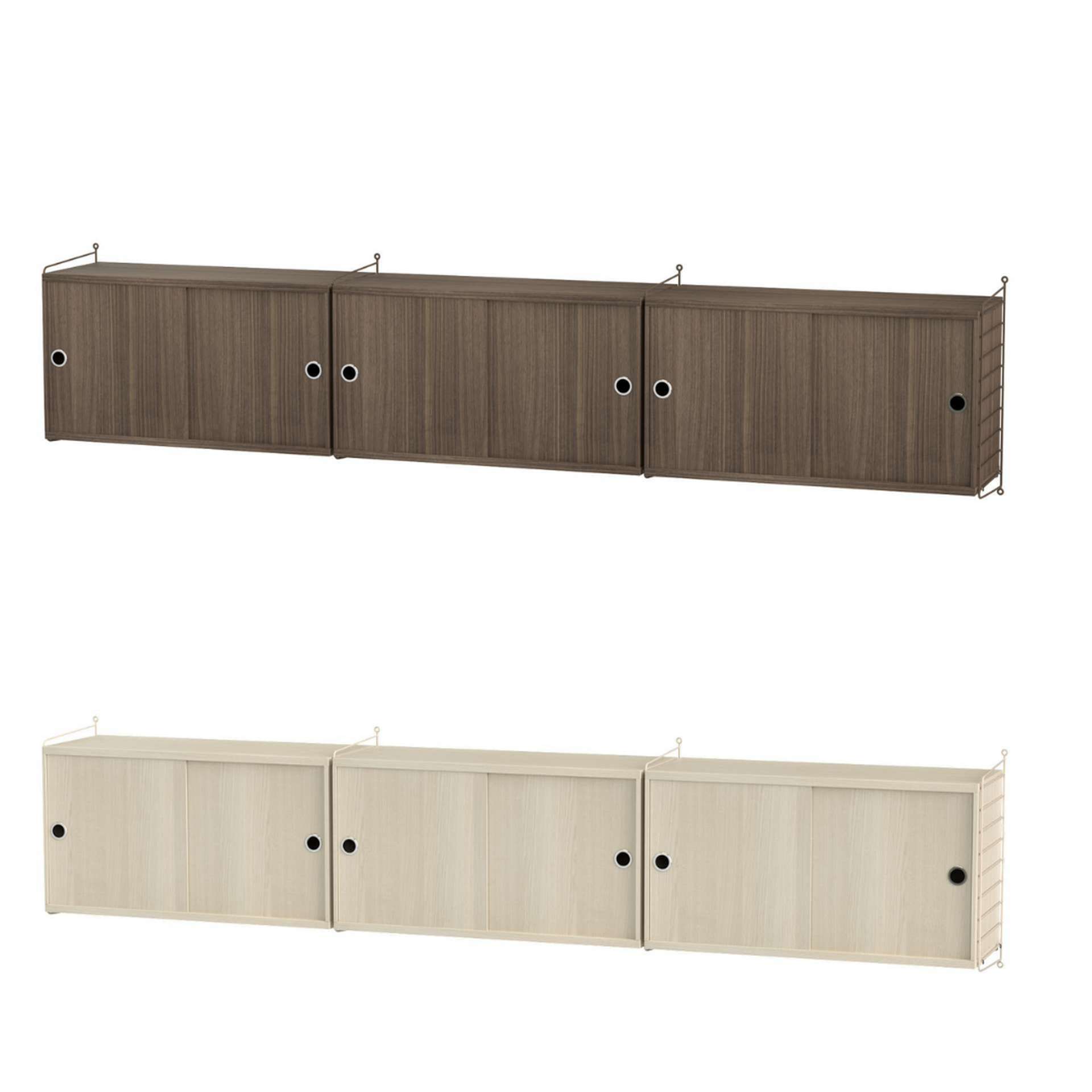 Sideboard wandhängend Dunkelgrau Eiche