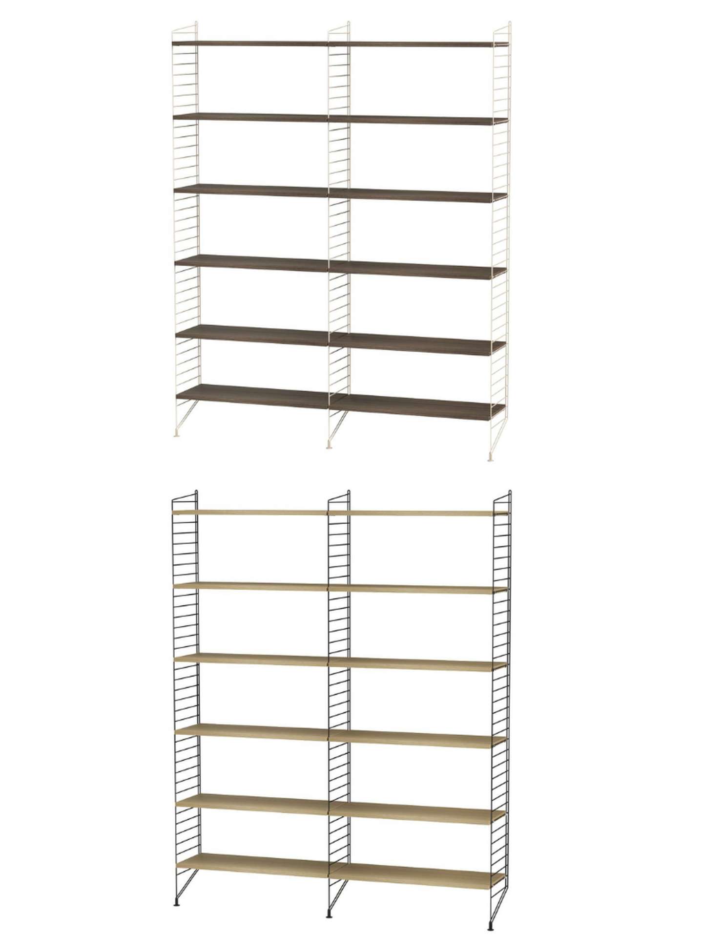 Bücherregal minimalistisch Dunkelgrau Esche gebeizt