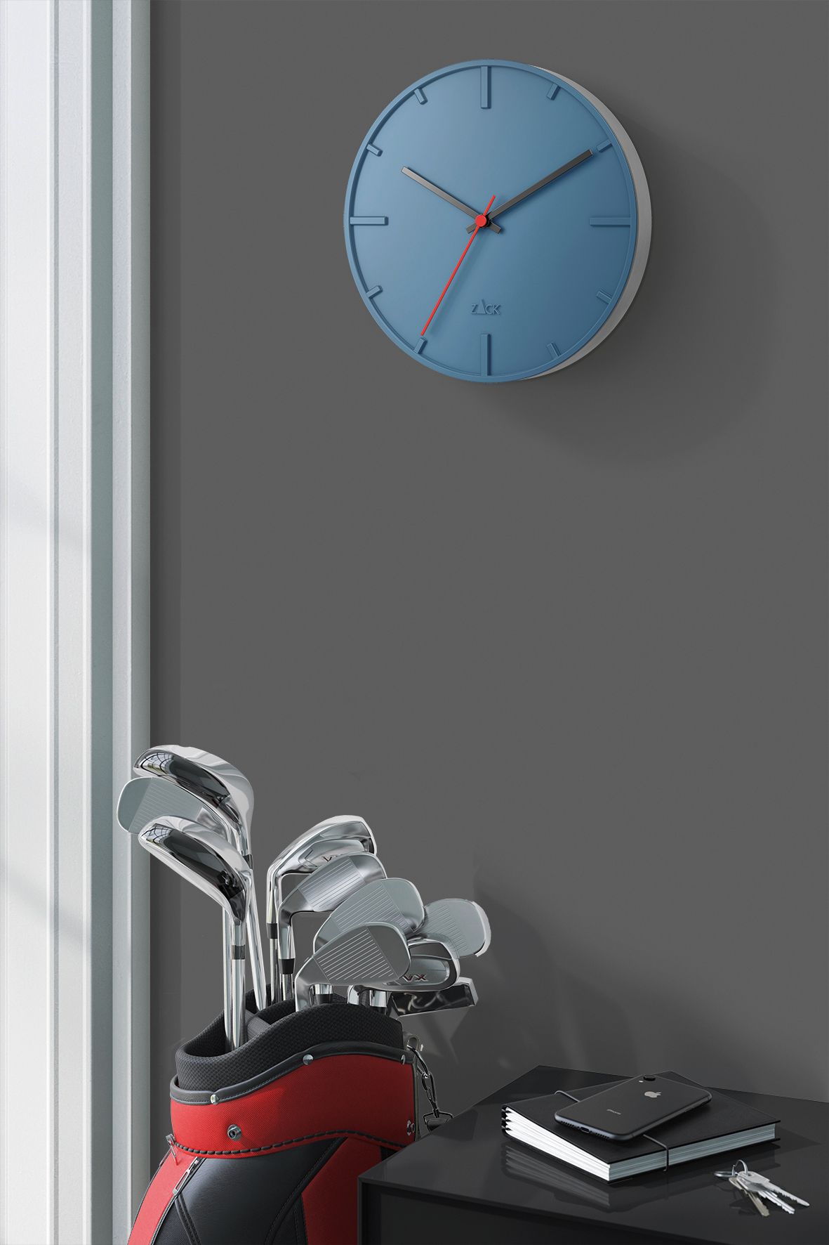 Wanu Wanduhr ø 27 cm - batteriebetriebenes Quarzlaufwerk