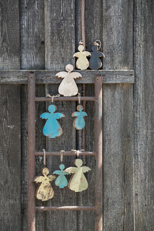 Engel hängend recycled Farbmix 13cm Engel hängend recycled Farbmix 13cm