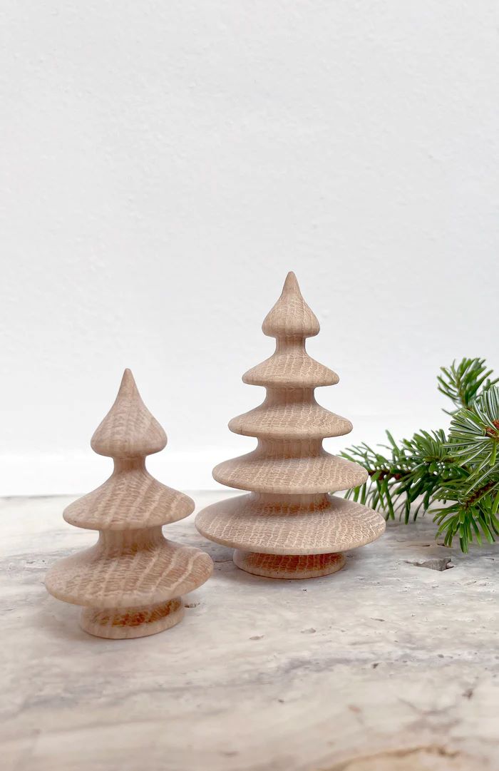 Deko Weihnachtsbäume aus Holz 2er Set Deko Weihnachtsbäume aus Holz 2er Set