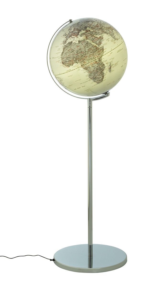 Standglobus "SOJUS LIGHT" silber glänzend verchromt