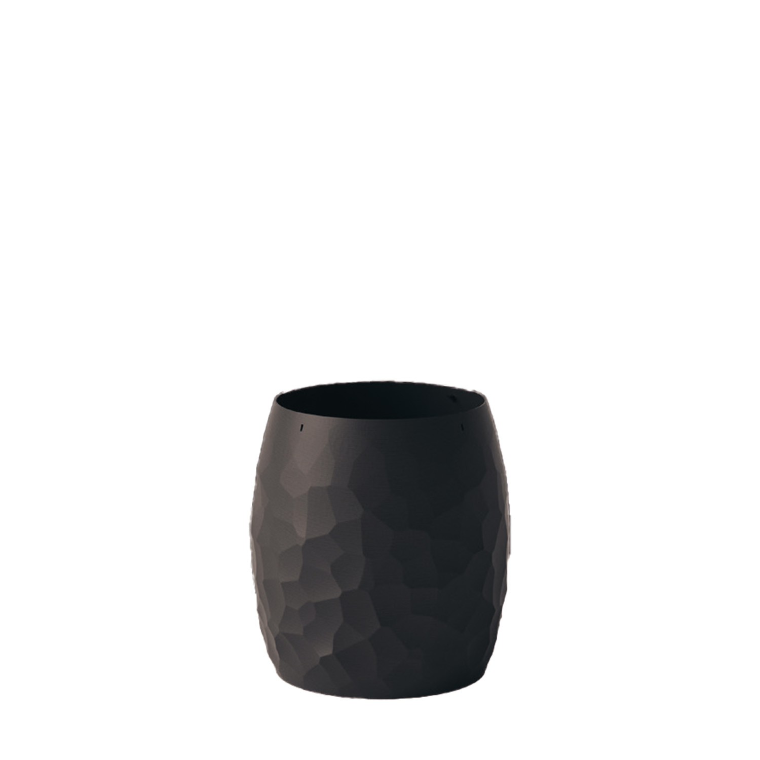 Organic 3D Bodengefäß für Pflanzen - feines Design Ø 27 cm, Höhe 35 cm midnight black