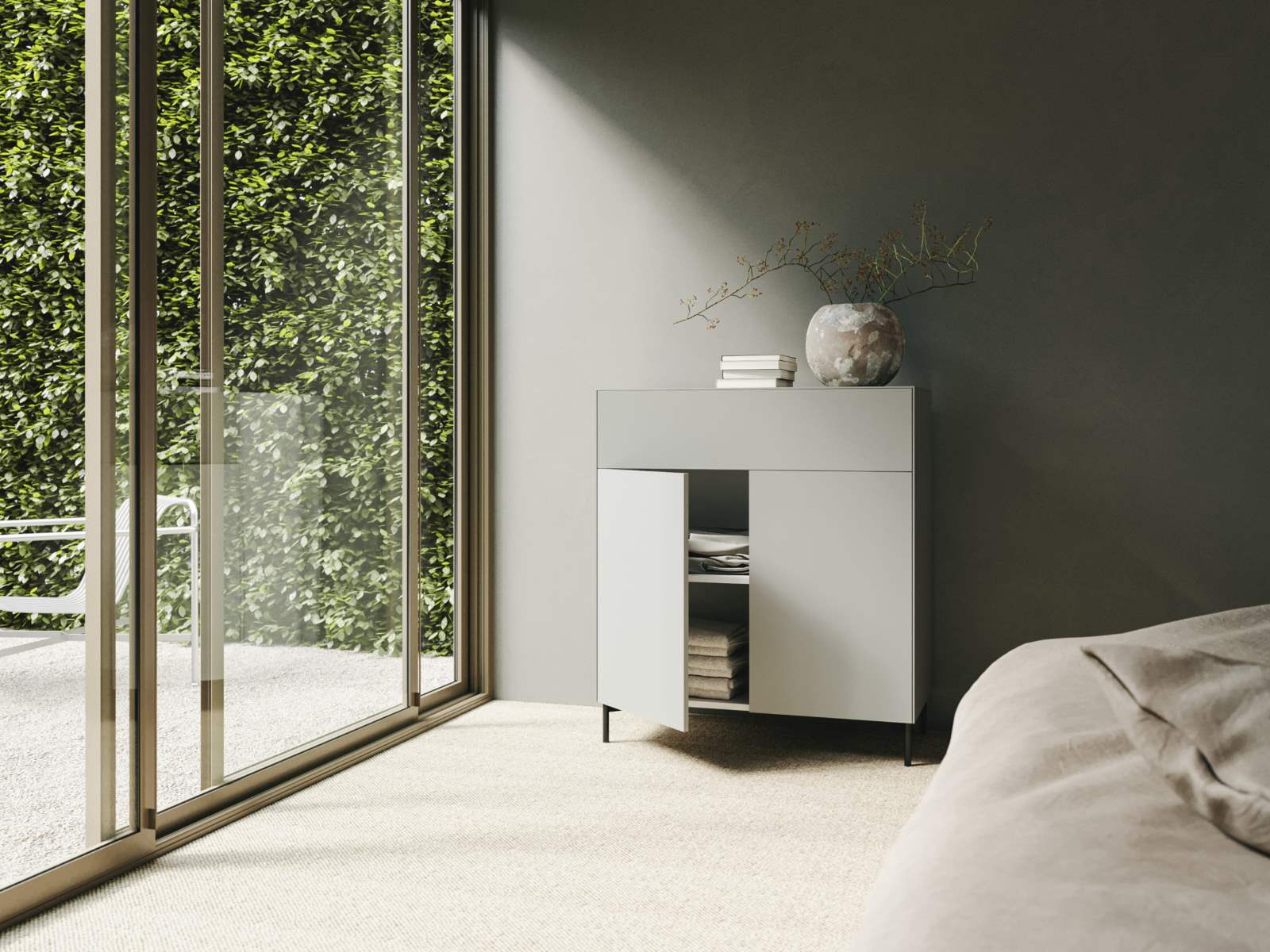 Connect Kommode mit Schubkasten und Schranktüren Connect Kommode mit Schubkasten und Schranktüren