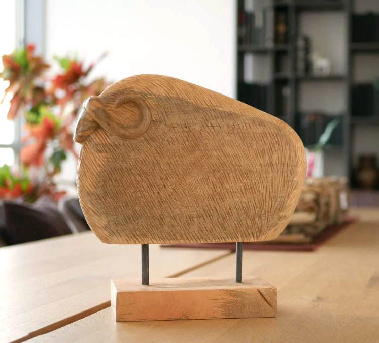 Vogel Dekofigur Dekofigur Holz in Form eines Vogels