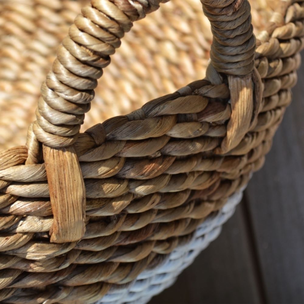 Korb Wasserhyazinthe mit Henkel – Aufbewahrungskorb mint S 35 x 24 cm Korb Wasserhyazinthe mit Henkel – Aufbewahrungskorb mint S 35 x 24 cm