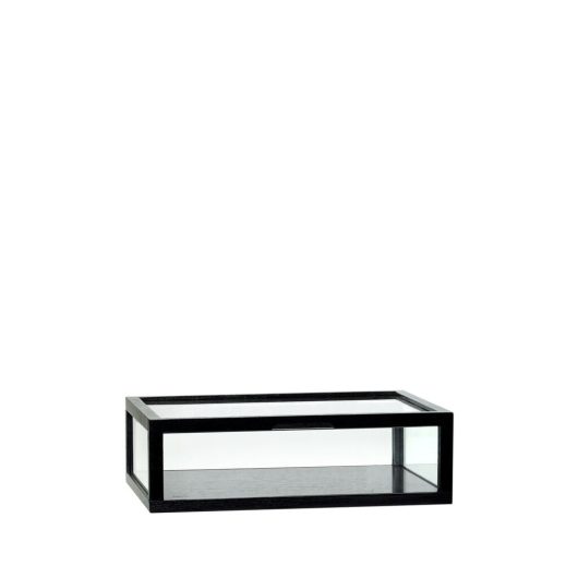 VIEW Dispaly Box Schwarz – Glas & FSC®-Holz 40x30, Höhe 12cm