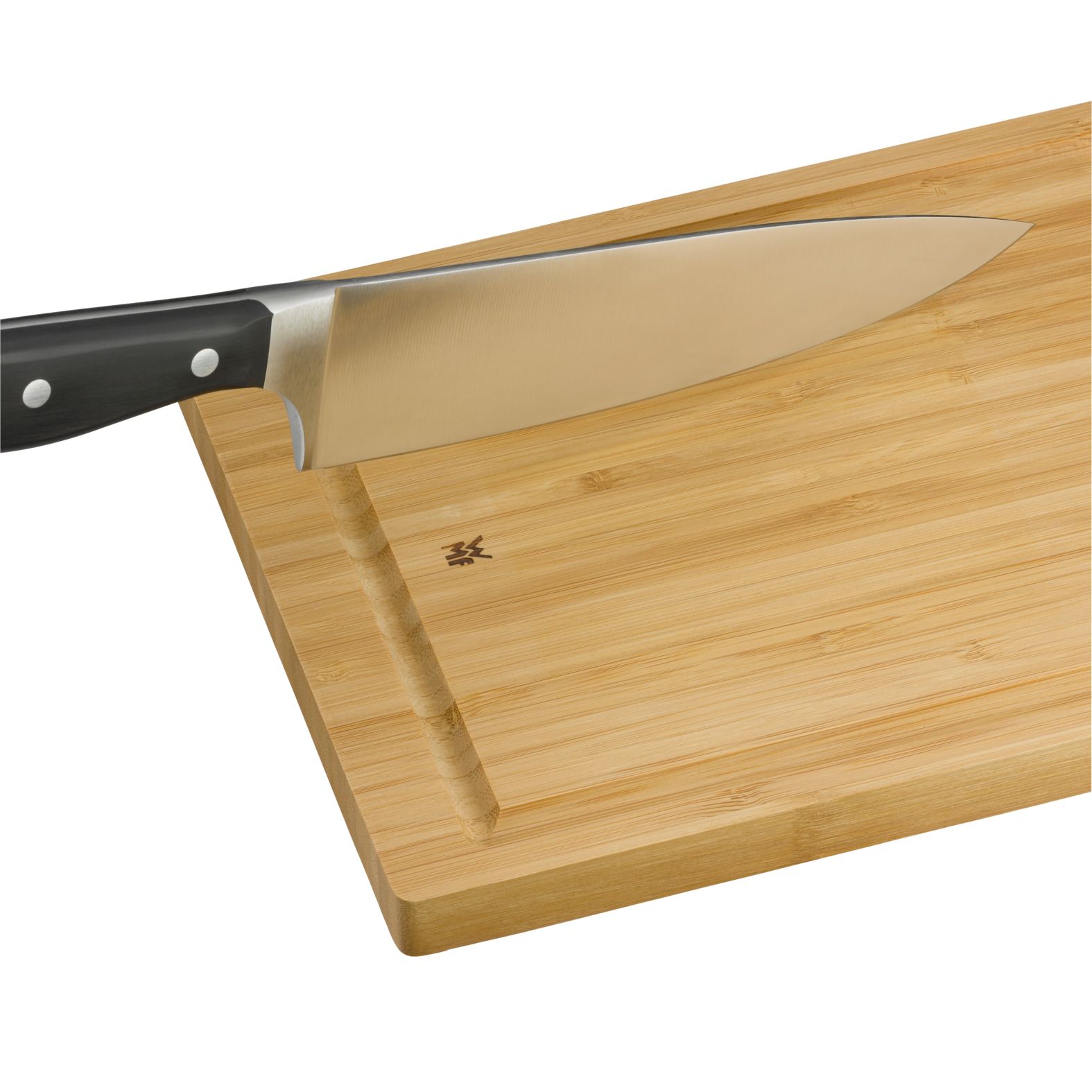 Bambus Schneidebrett mit Saftrille – beidseitig verwendbar 45 x 30 cm