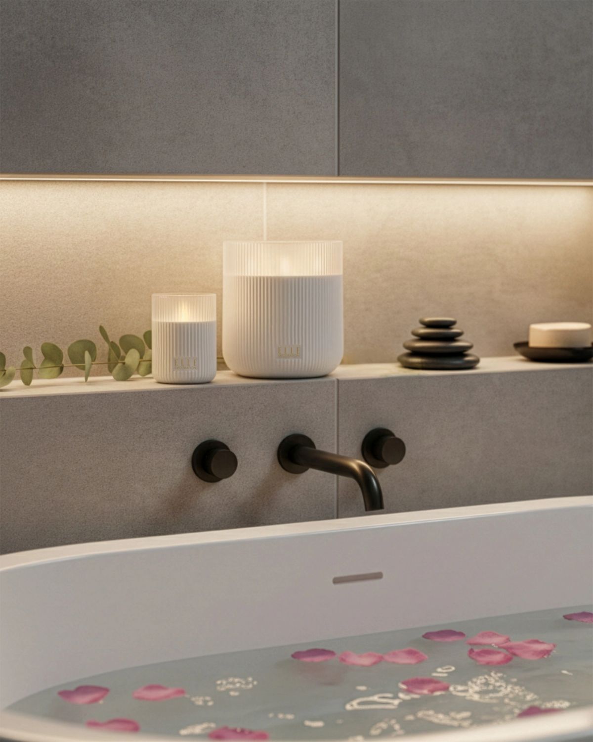 BELLEVILLE 1-flammig – LED-Kerze im Glas 12 cm Taupe BELLEVILLE 1-flammig – LED-Kerze im Glas 12 cm Taupe