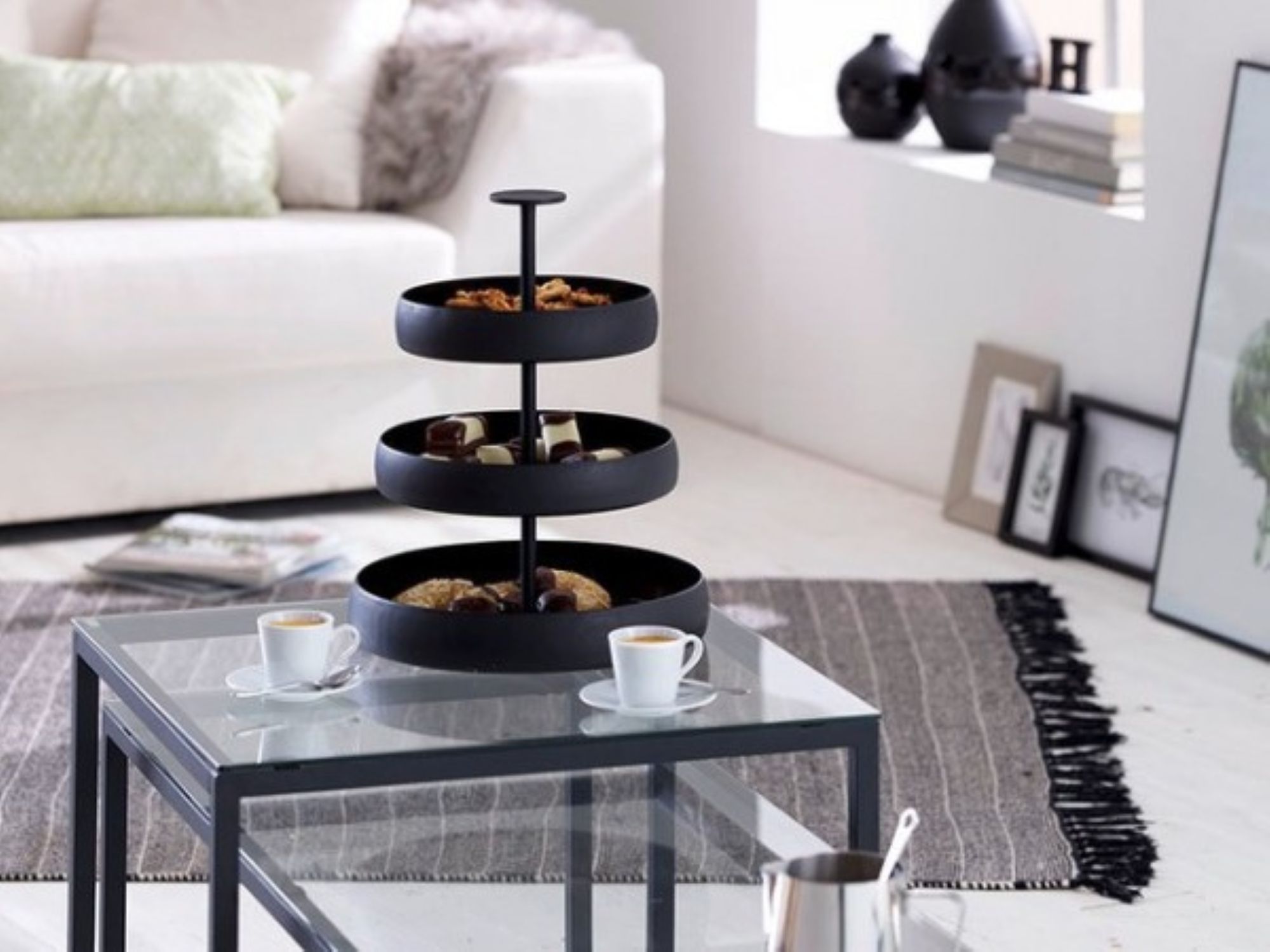 Negretto Etagère schwarz 3-stufig Negretto Etagère schwarz 3-stufig