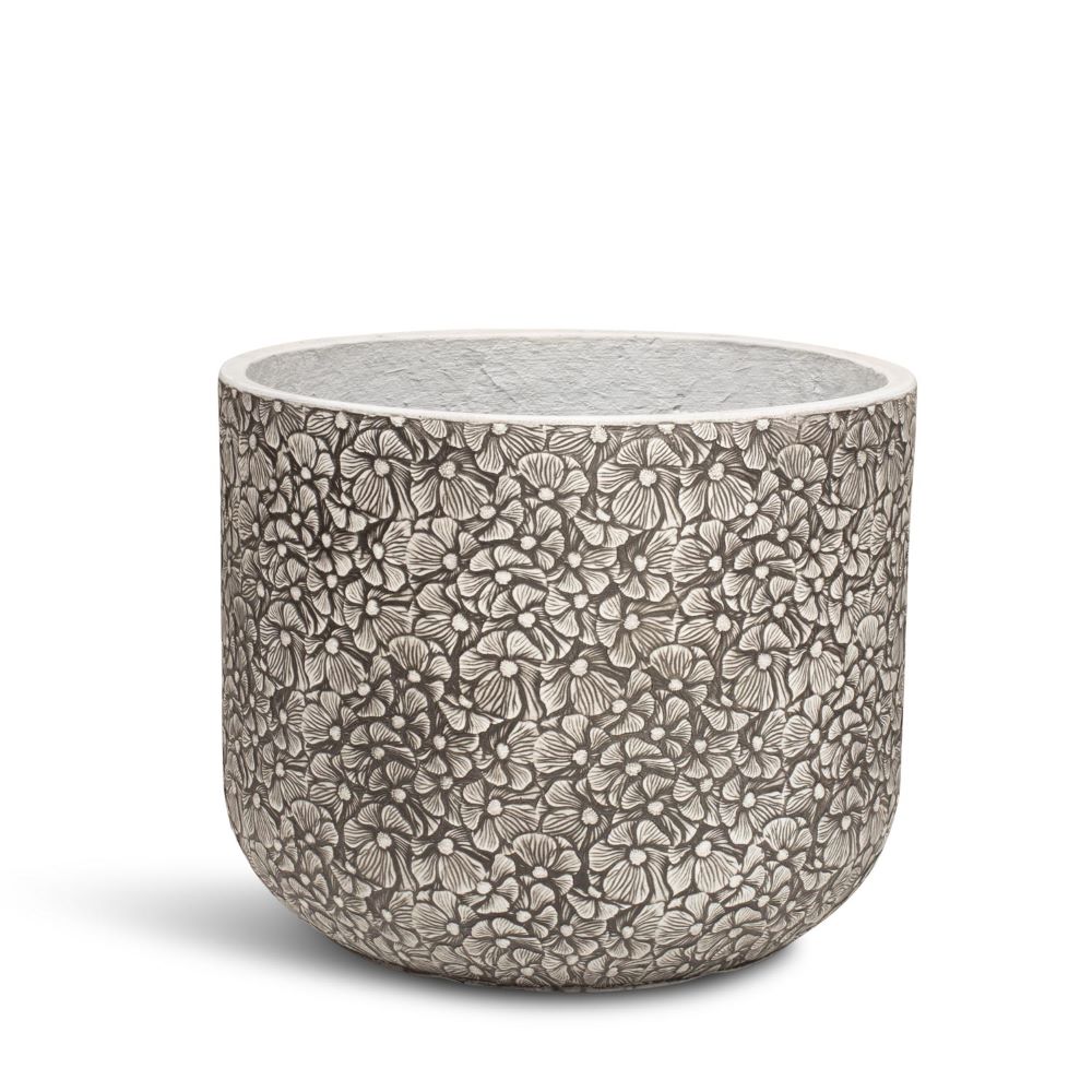 Petal Pflanzgefäß mit Blütenblatt-Struktur Ø 37 cm, Höhe 30 cm grau Petal Pflanzgefäß mit Blütenblatt-Struktur Ø 37 cm, Höhe 30 cm grau