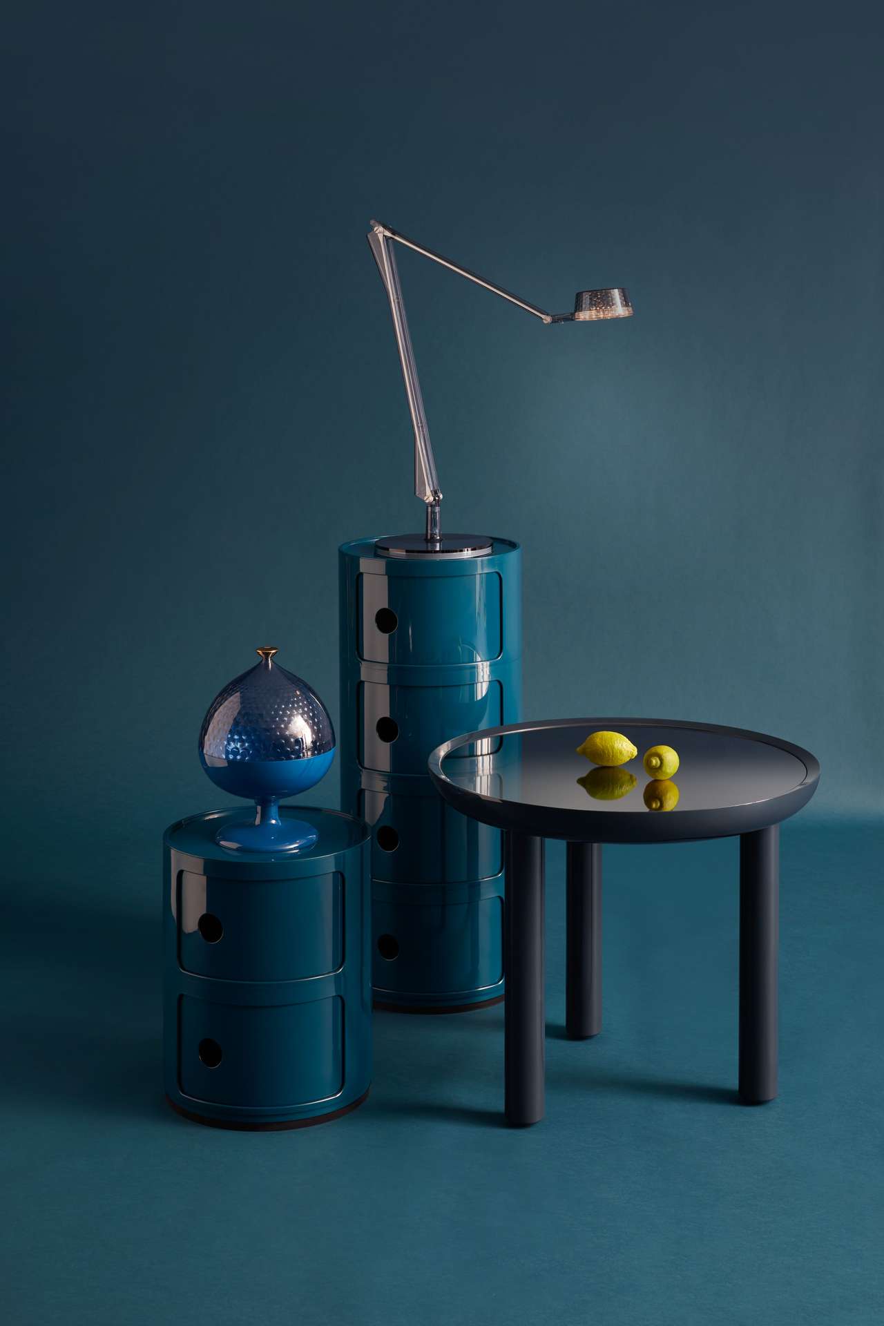 Componibili Recycled Container mit zwei Elementen silber