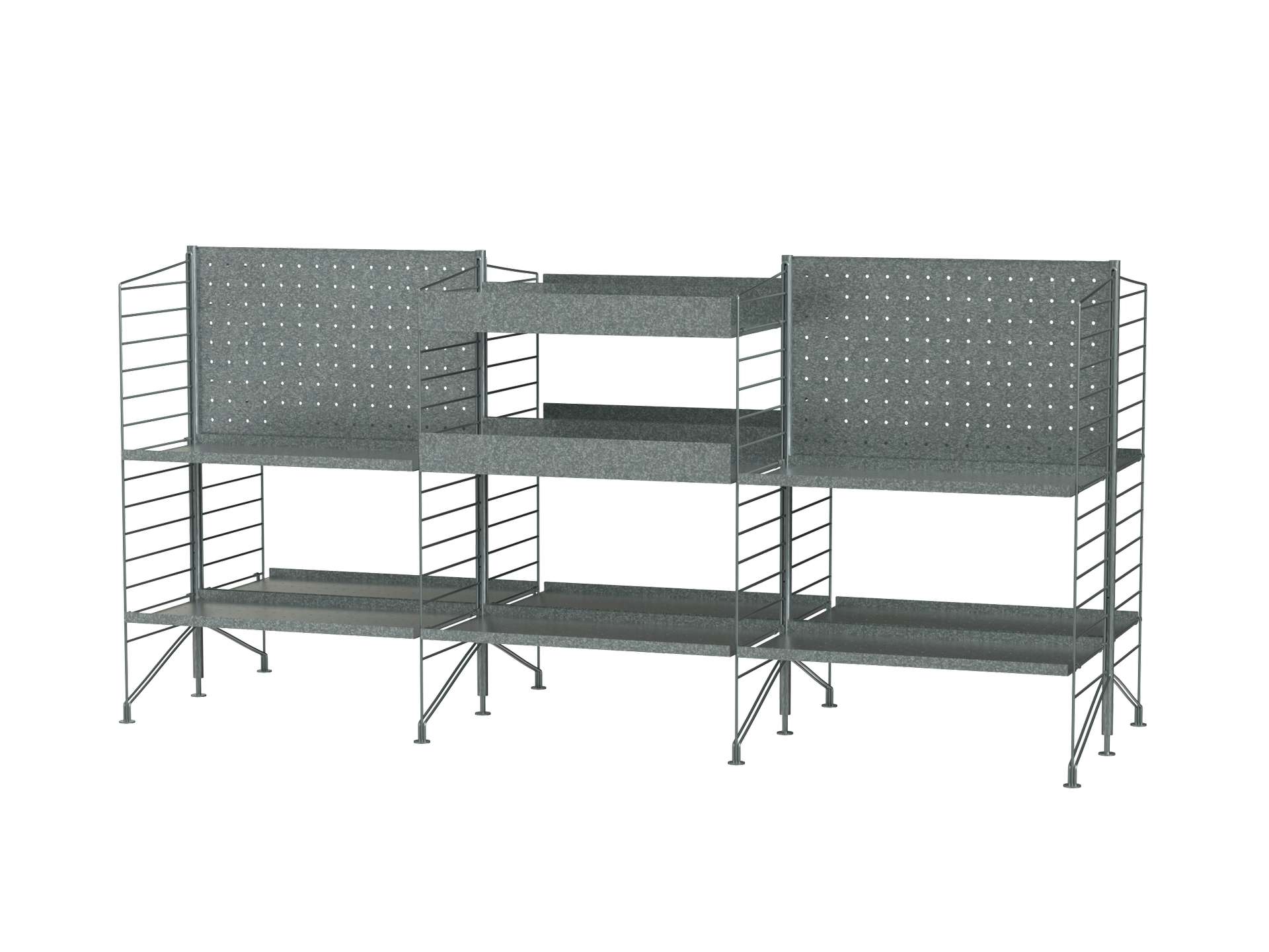 Großes Garten Regal Metall verzinkt