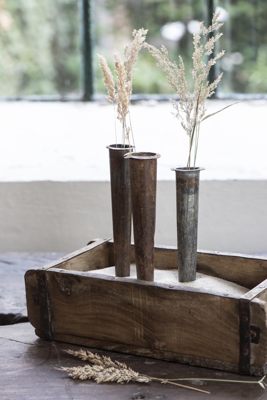 Schmale Blumenvasen aus Eisen von IB Laursen