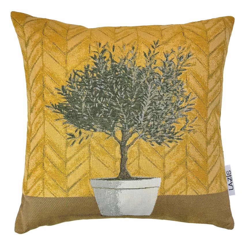 Kissenhülle Oliva 45x45cm - gewebter Olivenbaum im Topf mediterranes Flair Kissenhülle Oliva 45x45cm - gewebter Olivenbaum im Topf mediterranes Flair