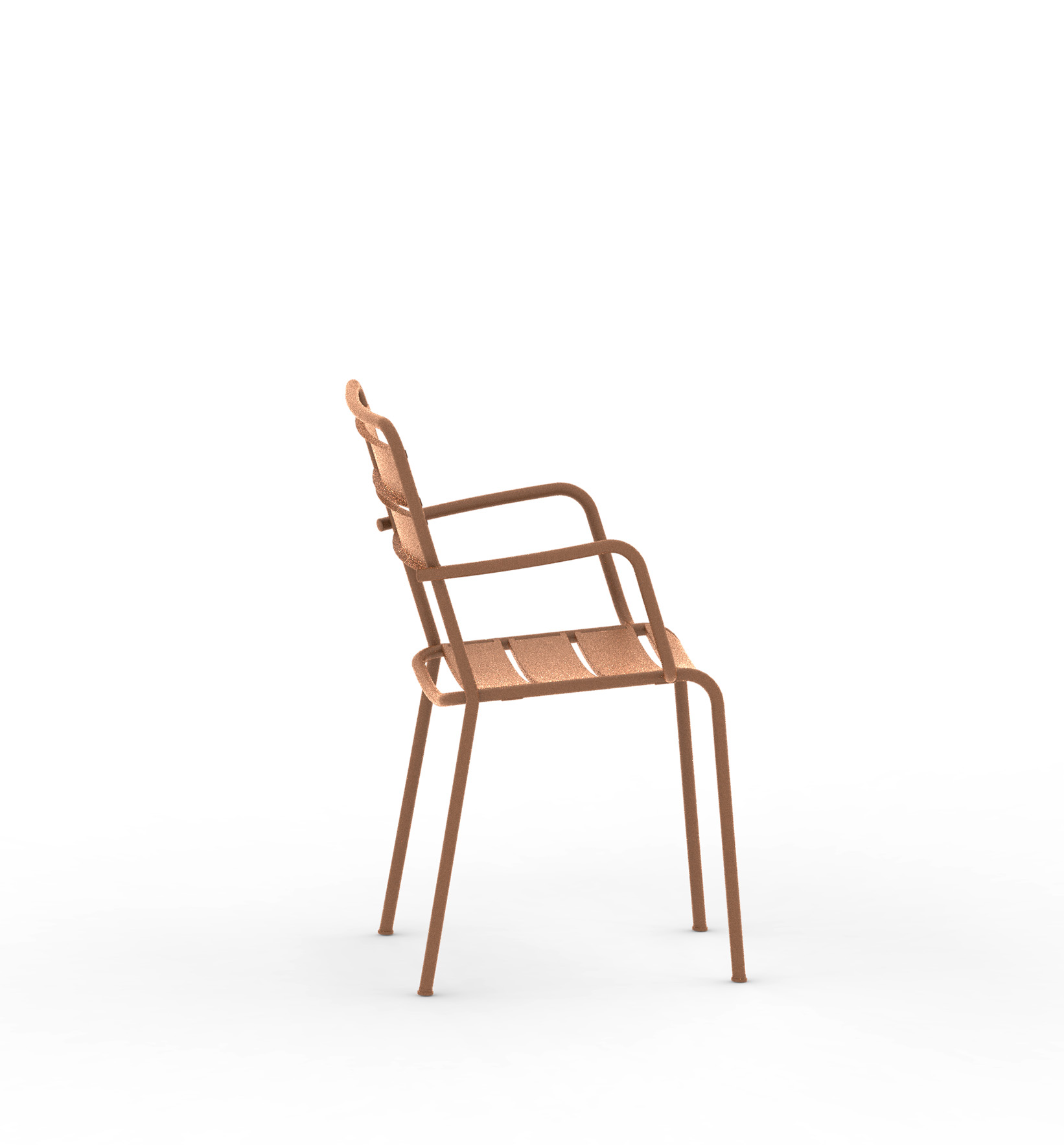 Twist Outdoorstuhl mit Armlehne stapelbar Corten
