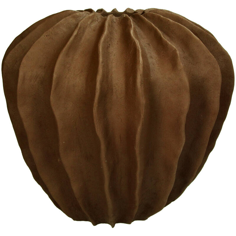 Moderne Vase aus Polyresin Braun – Ø 30,5 cm, wasserdicht Moderne Vase aus Polyresin Braun – Ø 30,5 cm, wasserdicht