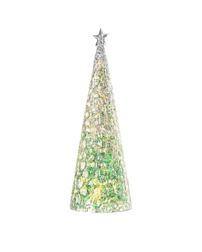 GLAMOR grüne Dekoleuchte - Weihnachtsbaumdesign 28 cm
