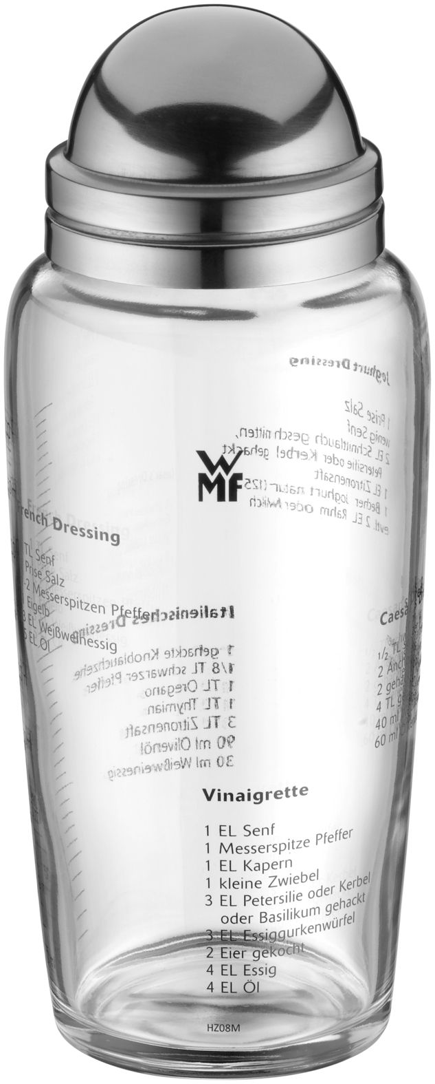 Salat Dressing-Shaker mit Messskala – aus Glas 400 ml