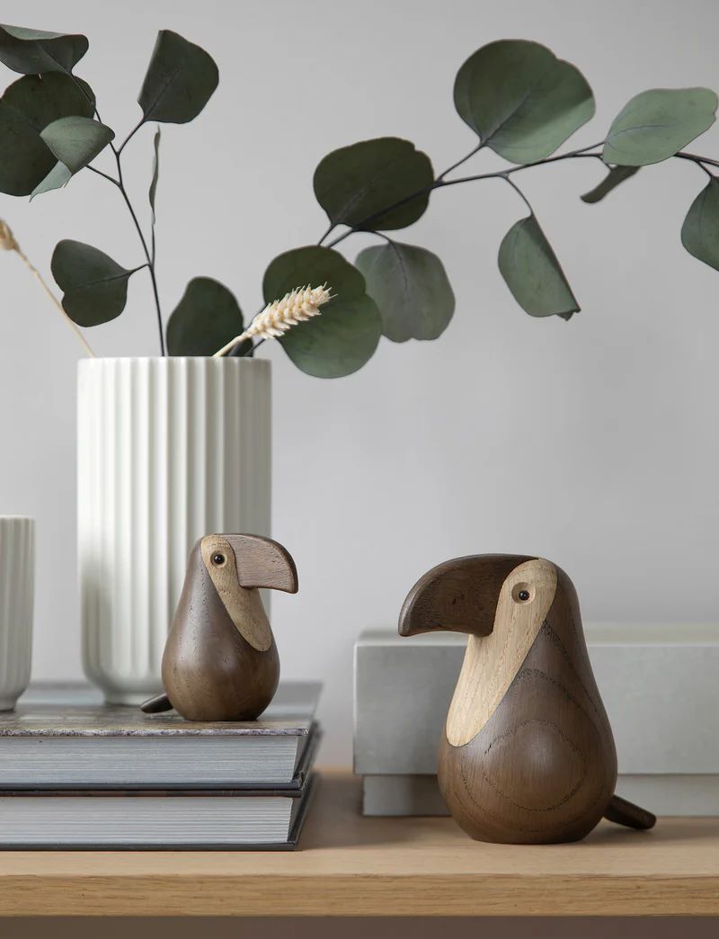 Holzfigur Tukan Eiche natur Holzfigur Tukan Eiche natur