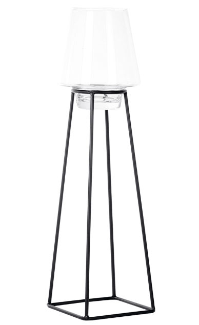 Cascia Standwindlicht aus robustem Eisen – dekoratives Windlicht für Zuhause, Höhe 55 cm