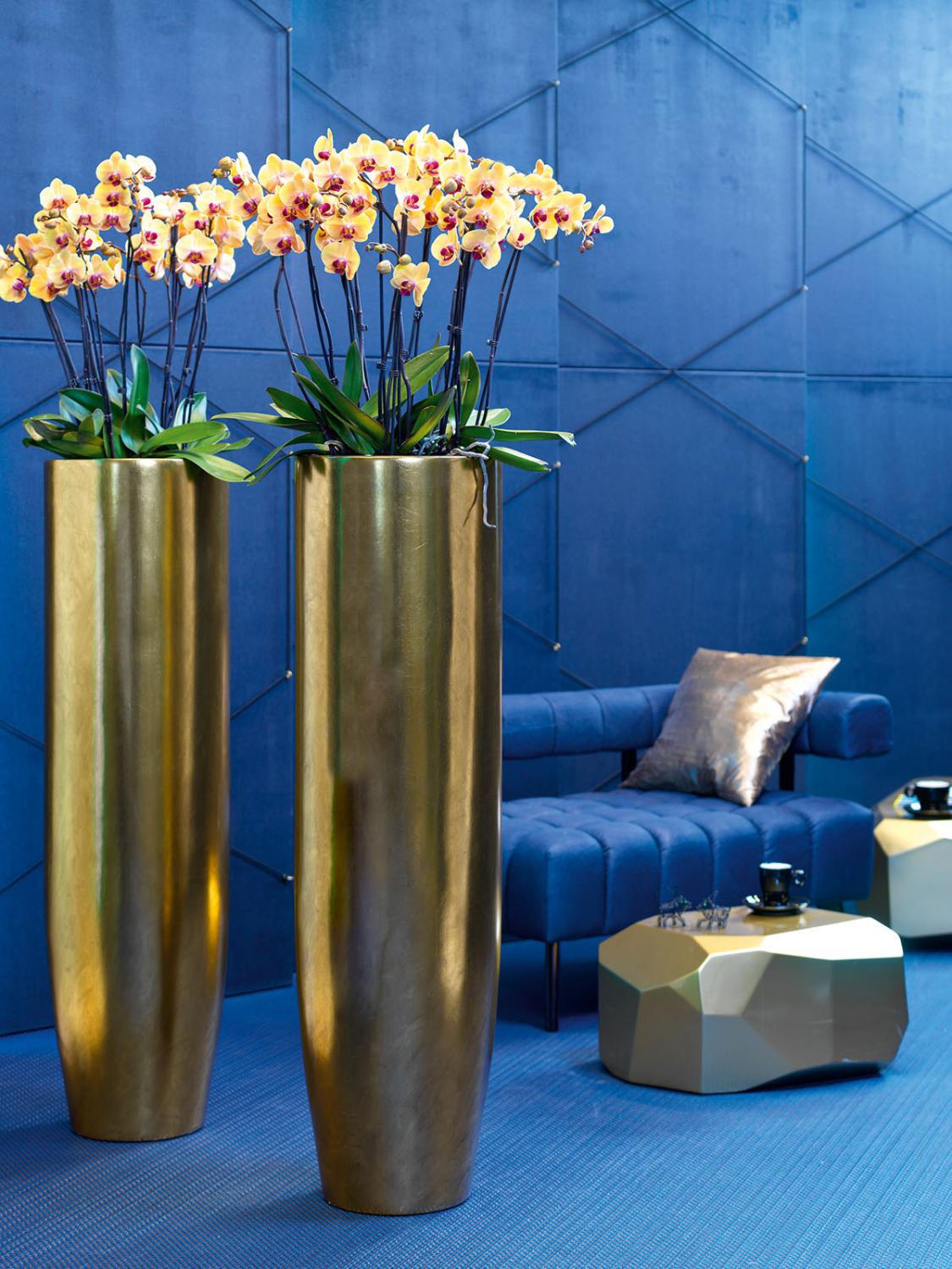 Pandora elegante Bodenvase Ø 50 cm, Höhe 90 cm gold leaf Pandora elegante Bodenvase Ø 50 cm, Höhe 90 cm gold leaf