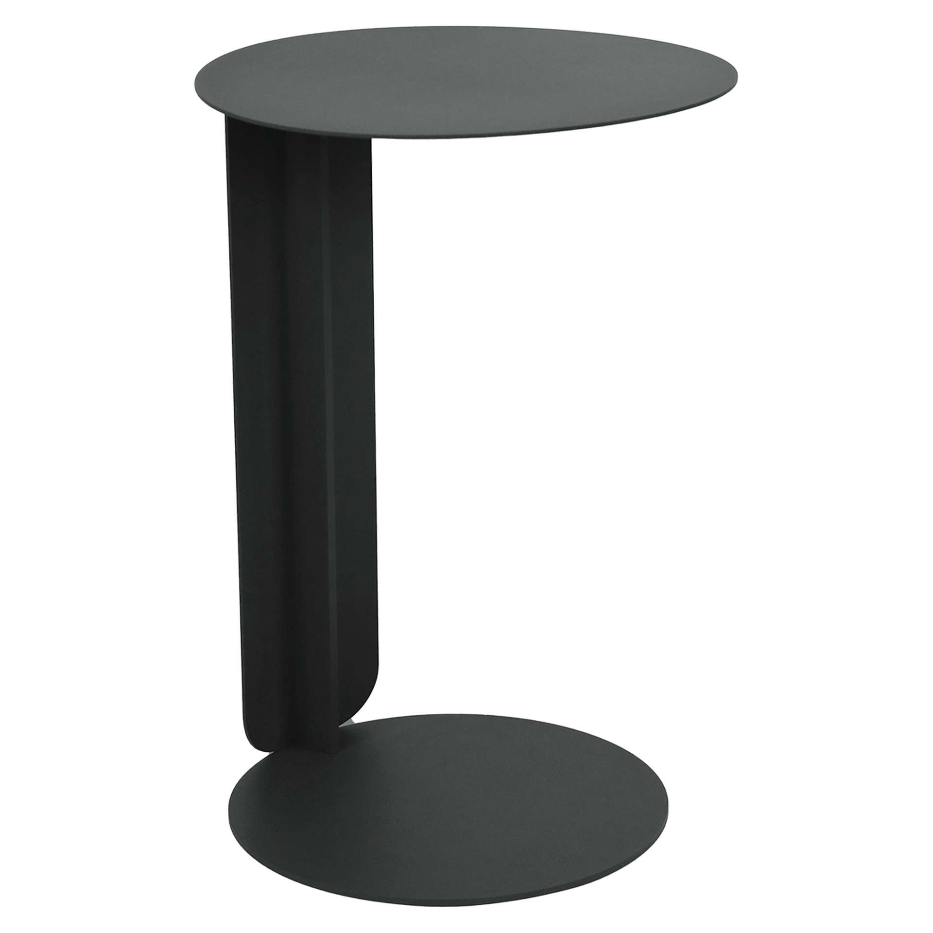 Bebop Outdoor Beistelltisch – Runder Gartentisch mit Sockelfuß 47 Anthrazit