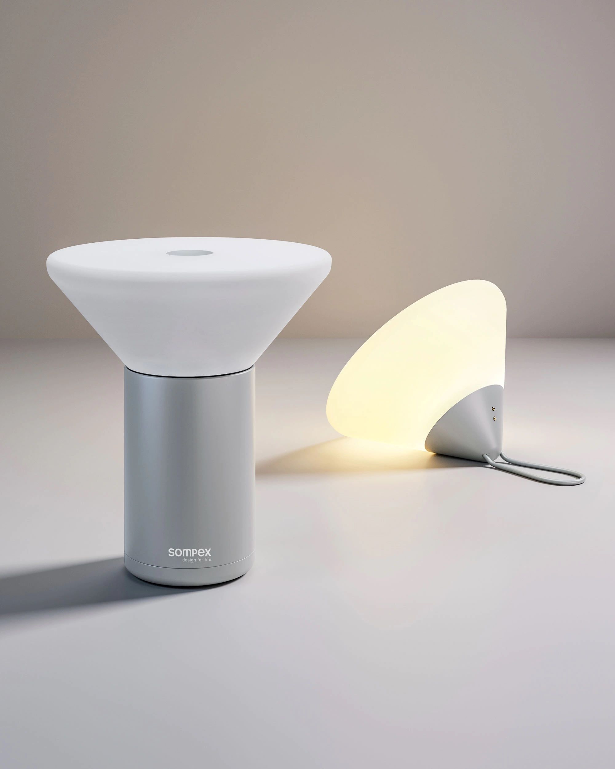 MIKONO Akku-Tisch-Pendelleuchte In- und Outdoor grau MIKONO Akku-Tisch-Pendelleuchte In- und Outdoor grau