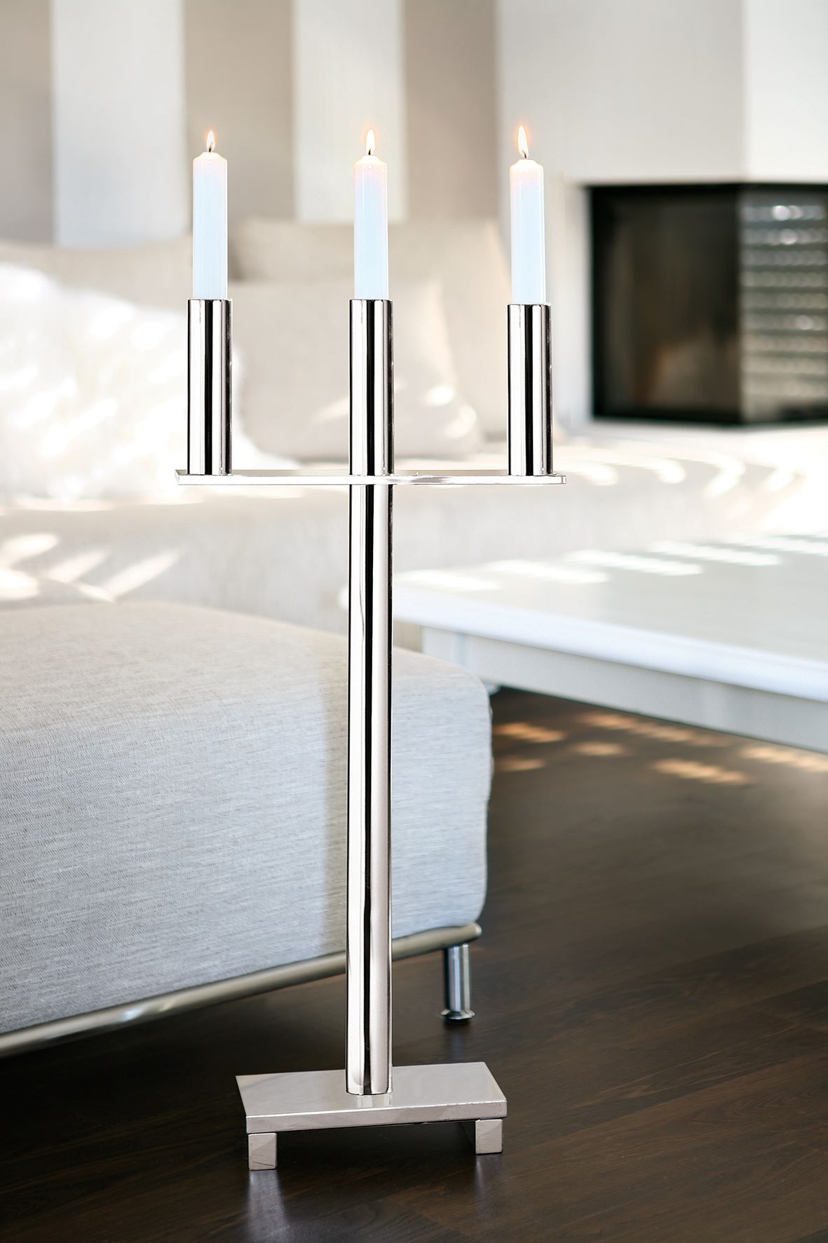 Memphis hoher Bodenleuchter für Stabkerzen